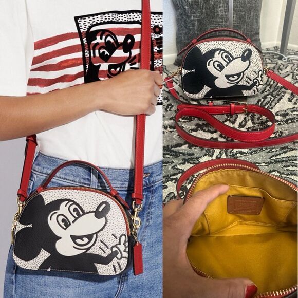 Limited Edition Collection Coach Disney Mickey Mouse X Keith Haring Serena. - Picture 3 of 12